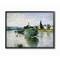 Stupell Industries Monet Classic Countryside Homes Lake Landscape Black Framed Wall Art